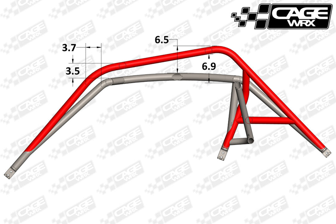 Cagewrx Polaris RZR RS1 Super Shorty Roll Cage Kit | image 2