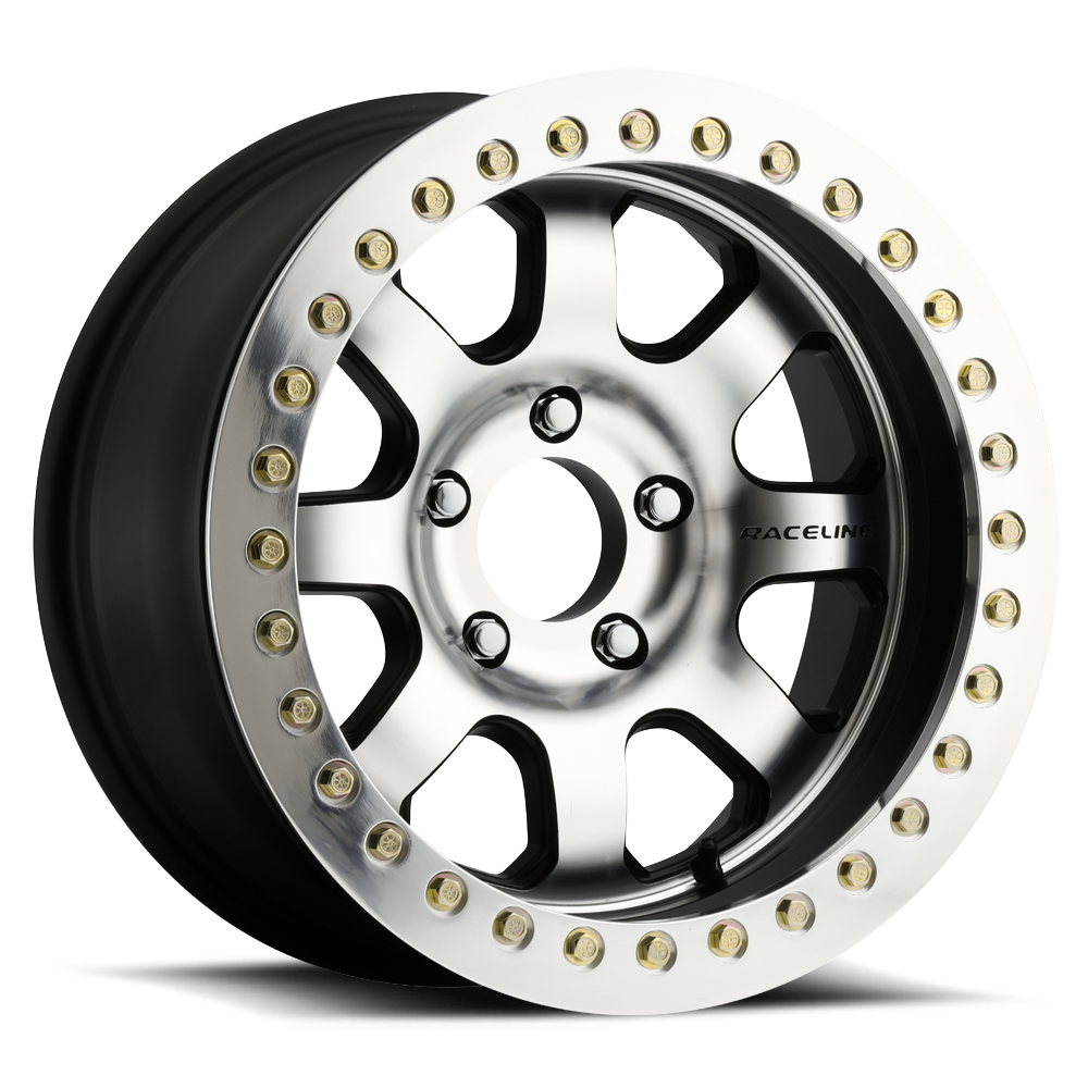 Raceline Avenger Beadlock RT260 17x8.5 6 on 135 -19 Offset Satin Black Machined Face