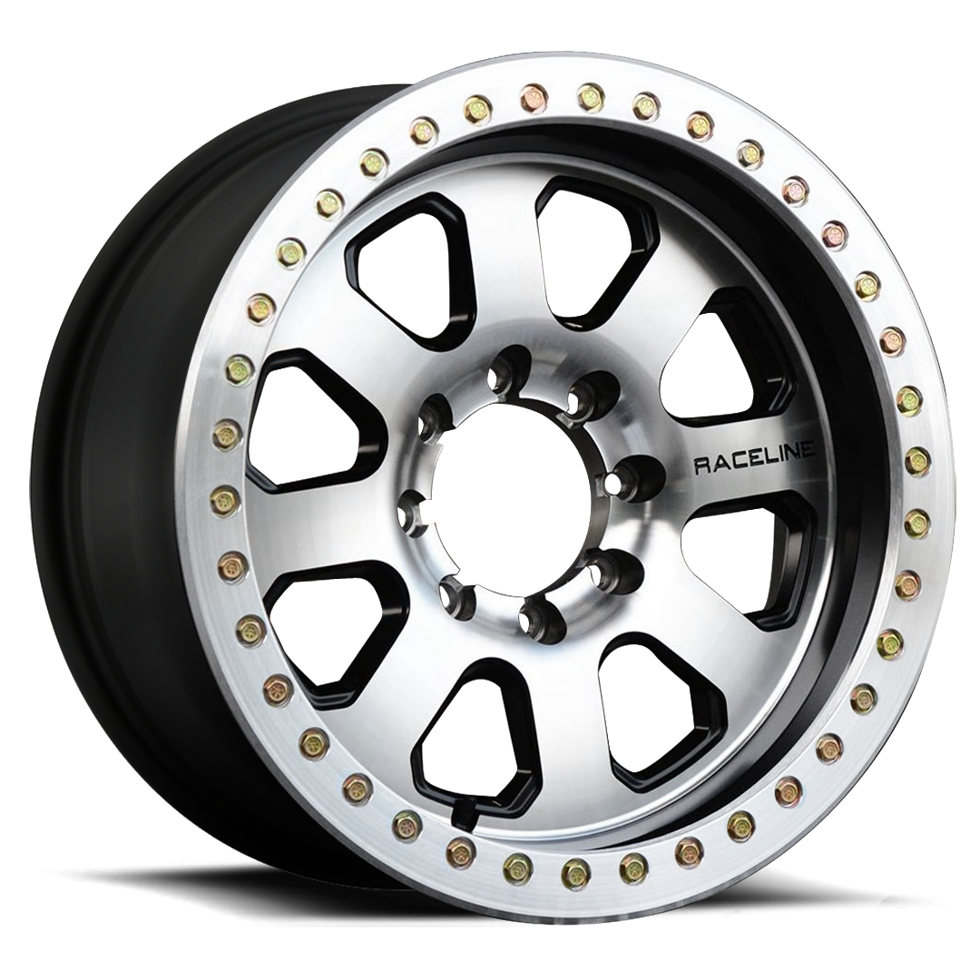 Raceline Avenger Beadlock RT260 17x8.5 5 on 139.7 -25 Offset Satin Black Machined Face