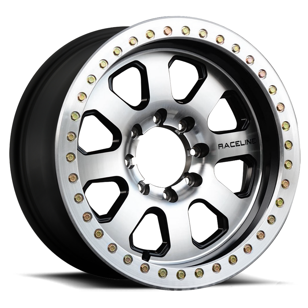 Raceline Avenger Beadlock RT260 17x8.5 6 on 135 -19 Offset Satin Black Machined Face