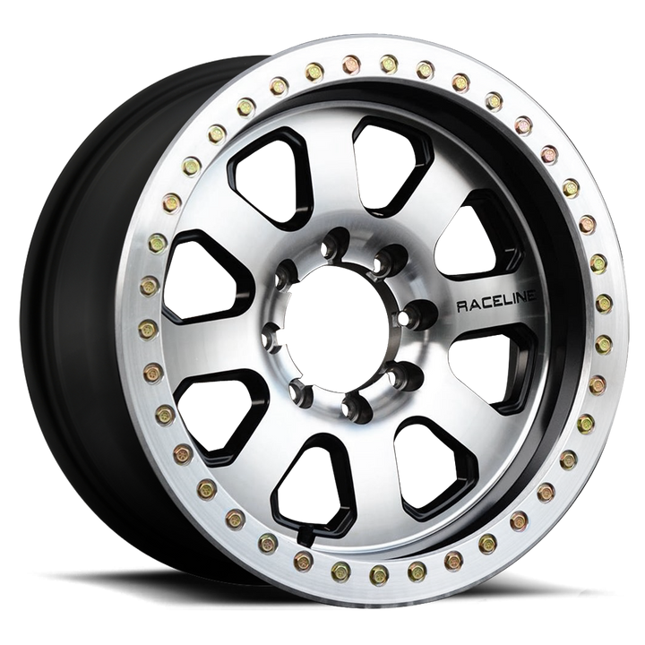Raceline Avenger Beadlock RT260 17x8.5 6 on 135 -19 Offset Satin Black Machined Face