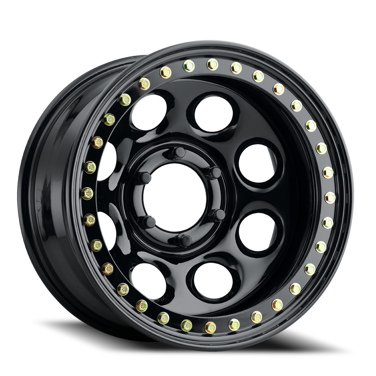Raceline Rock 8 RT81 17x9.5 8 on 165.1 Gloss Black Beadlock