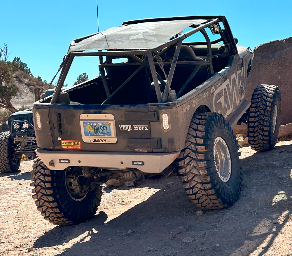Savvy High Clearance Rear Bumper (Aluminum Krawler Lite) - 2007-2018 Jeep JK/JKU