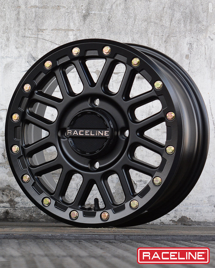 Raceline Podium Beadlock UTV A93B 14x7 4 on 156 +10 Offset Satin Black