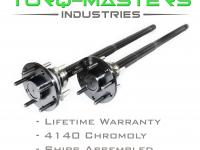 Torq-Masters Chromoly Rear Axle Shaft Assembled Pair Jeep Dana 44 TJ and YJ - DRUM Brakes AX-14430-DRUM