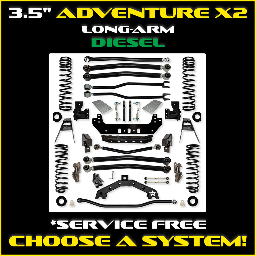 Rock Krawler JLU 3.5 Adventure - X2 Diesel Long-Arm System - Non-Rubicon 4 Door