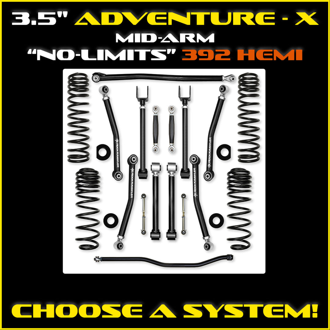 Rock Krawler JLU 3.5 Adventure - X 392 Mid-arm No-Limits System - 392 4 Door