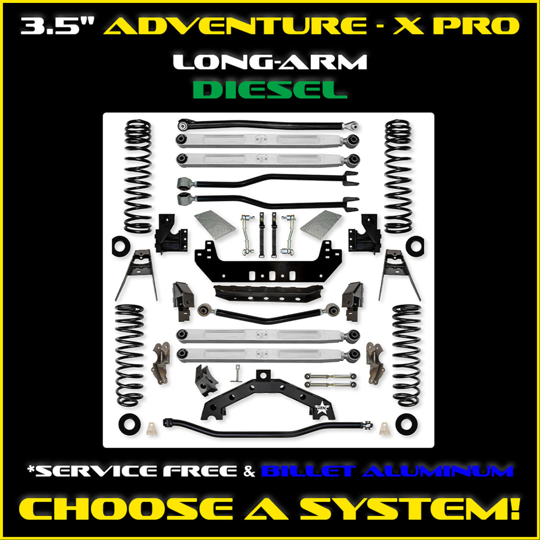 Rock Krawler JLU 3.5 Adventure - X PRO Diesel Long-Arm System - Non-Rubicon 4 Door