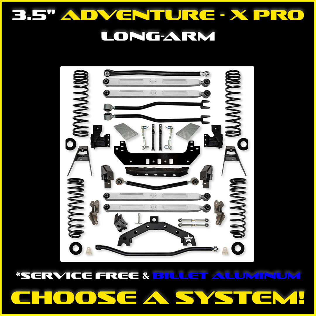 Rock Krawler JLU 3.5 Adventure - X PRO Long-Arm System - Gas 4 Door Non-Rubicon