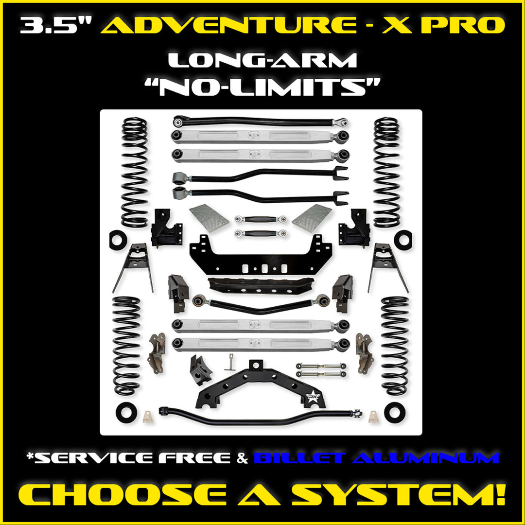 Rock Krawler JLU 3.5" Adventure - X PRO "No-Limits" Long-Arm System
