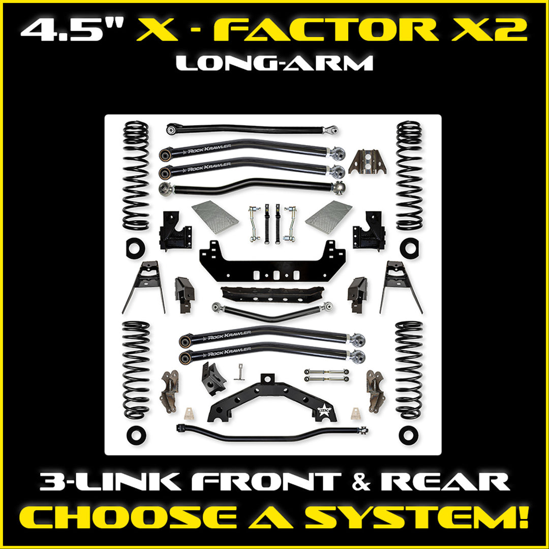 Rock Krawler JLU 4.5 X - Factor X2 Long-Arm System