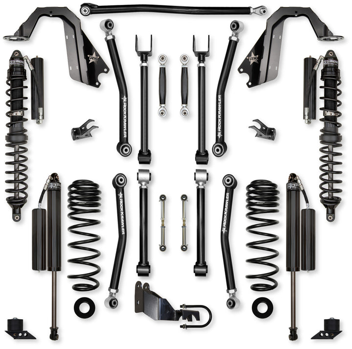 Rock Krawler JLU 3.5" Adventure - X Mid-arm "No-Limits" System - 4 Door Gas Rubicon - Skinny Pedal Racing