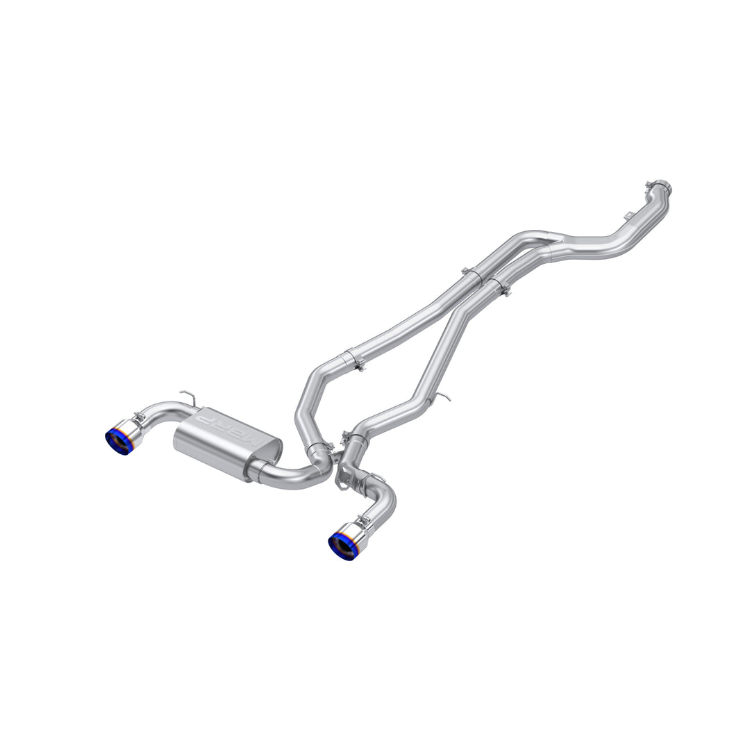 MBRP 20-26 Toyota Supra T304 Stainless Steel 3" Cat-Back Dual Rear Outlet with Burnt End Tips 2 4.5" T305 S43003BE