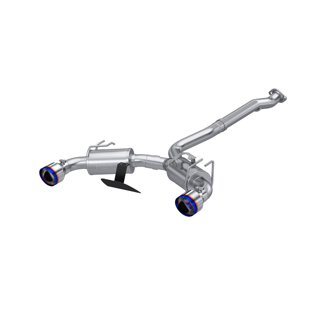 MBRP 2023-Up Toyota Corolla GR 1.6L Armor Pro T304 Stainless Steel 3" Cat-Back Dual Split Rear with Burnt S43023BE