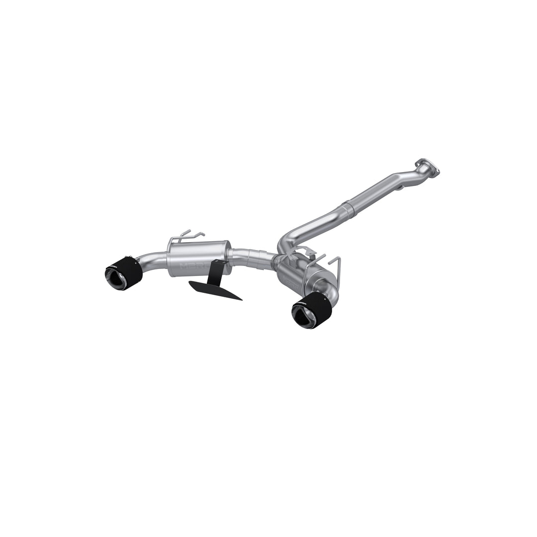 MBRP 2023-Up Toyota Corolla GR 1.6L Armor Pro T304 Stainless Steel 3" Cat-Back Dual Split Rear with Carbon S43023CF