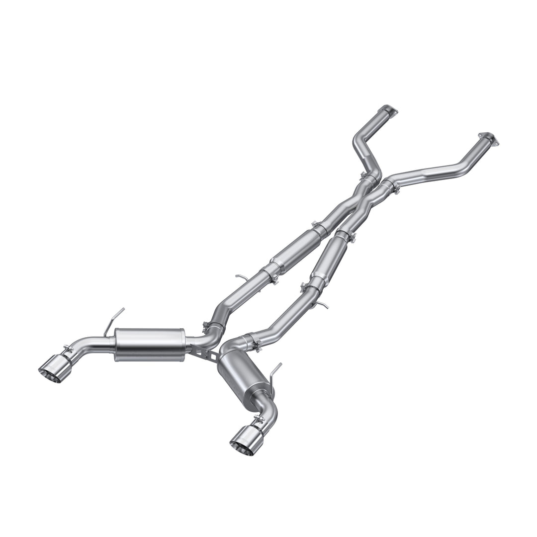 MBRP 2016-2024 Infiniti Q50 3.0L 3" Cat-Back Dual Split Rear Exit Tour Version T304 Stainless Steel S4405304