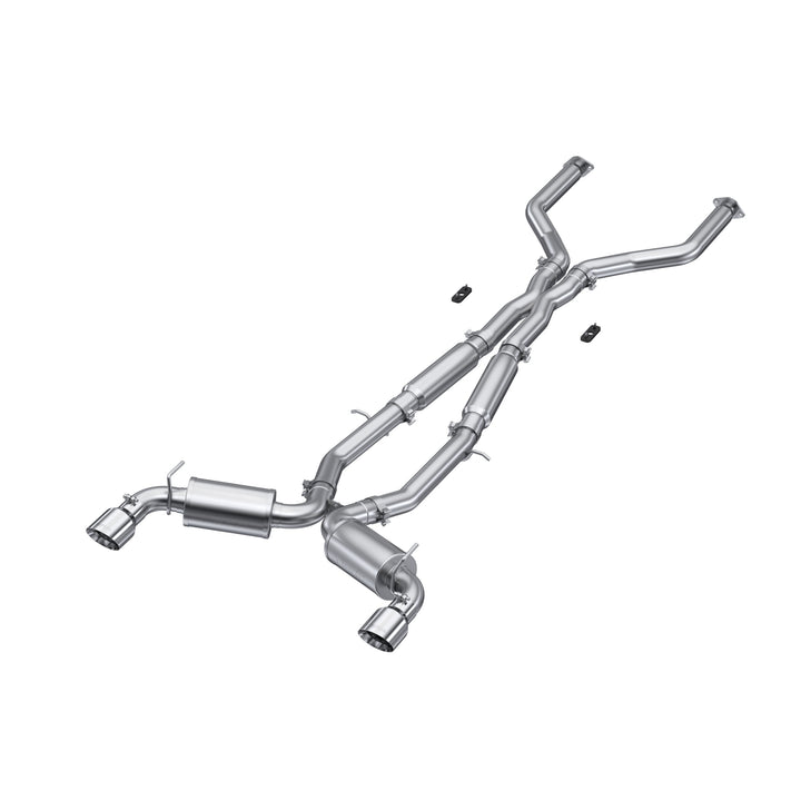 MBRP 2017-2022 Infiniti Q60 3.0L 3" Cat-Back Dual Split Rear Exit Tour Version T304 Stainless Steel S4406304