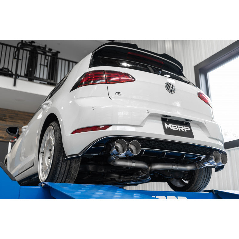 MBRP 2015-2019 Volkswagen Golf Armor Pro 3" Cat Back Quad Split Rear T304 Stainless Steel Exit Exhaust S4603304