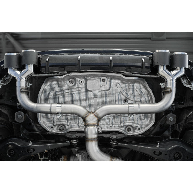 MBRP 2015-2019 Volkswagen Golf Armor Pro 3" Cat Back Quad Split Rear T304 Stainless Steel with Carbon S46033CF