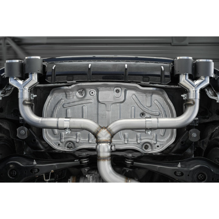 MBRP 2015-2019 Volkswagen Golf Armor Pro 3" Cat Back Quad Split Rear T304 Stainless Steel with Carbon S46033CF