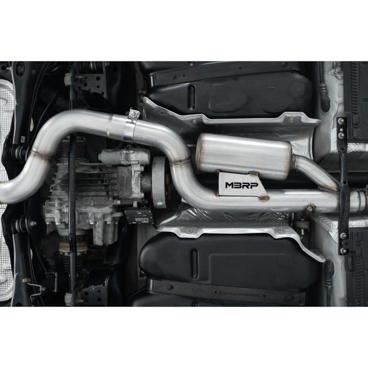 MBRP 2015-2019 Volkswagen Golf Armor Pro 3" Cat Back Quad Split Rear T304 Stainless Steel with Carbon S46033CF