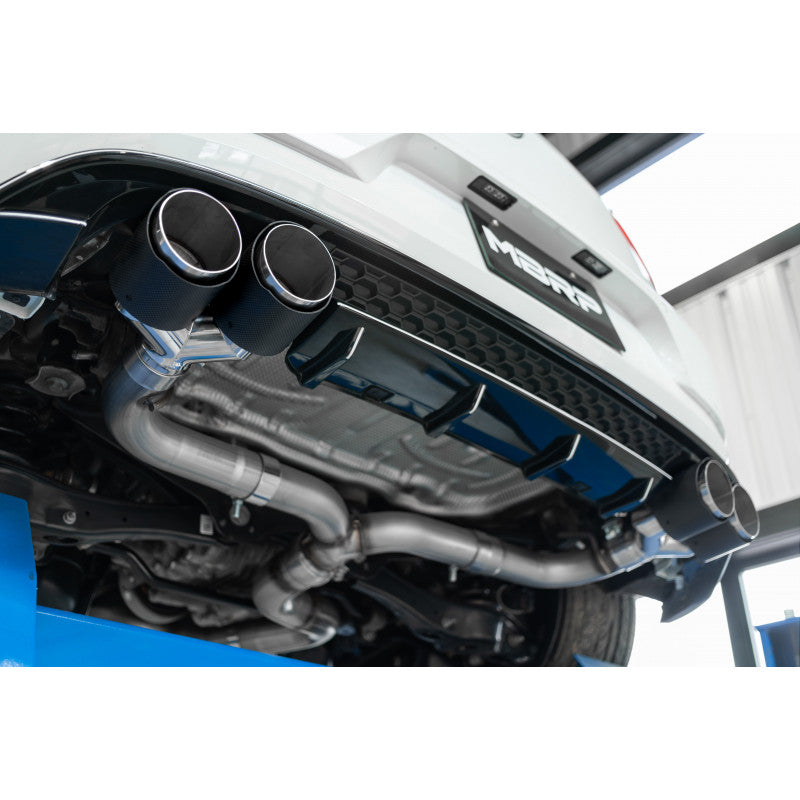 MBRP 2015-2019 Volkswagen Golf Armor Pro 3" Cat Back Quad Split Rear T304 Stainless Steel with Carbon S46033CF