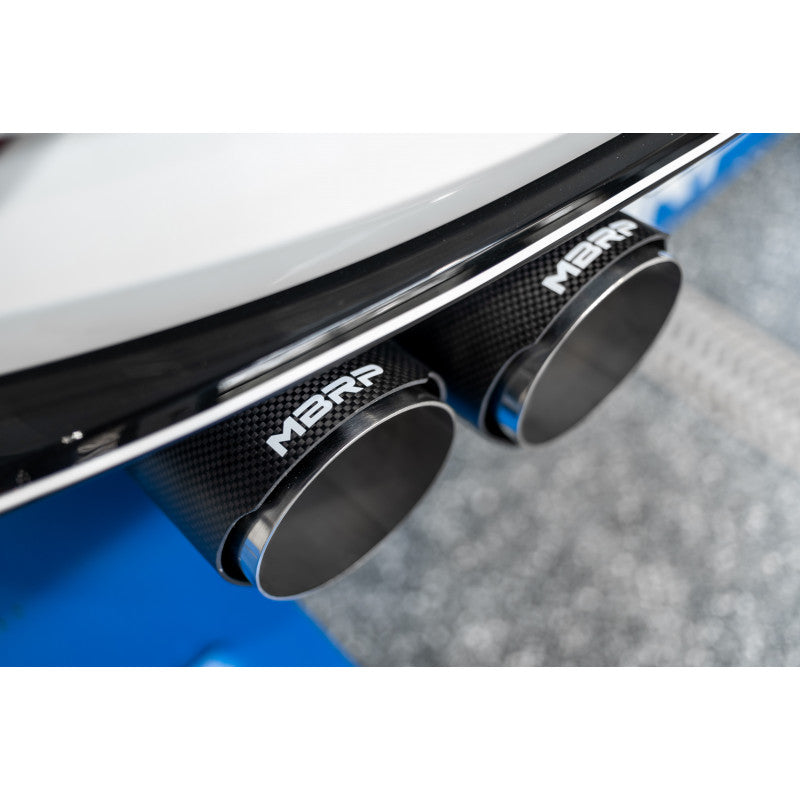 MBRP 2015-2019 Volkswagen Golf Armor Pro 3" Cat Back Quad Split Rear T304 Stainless Steel with Carbon S46033CF