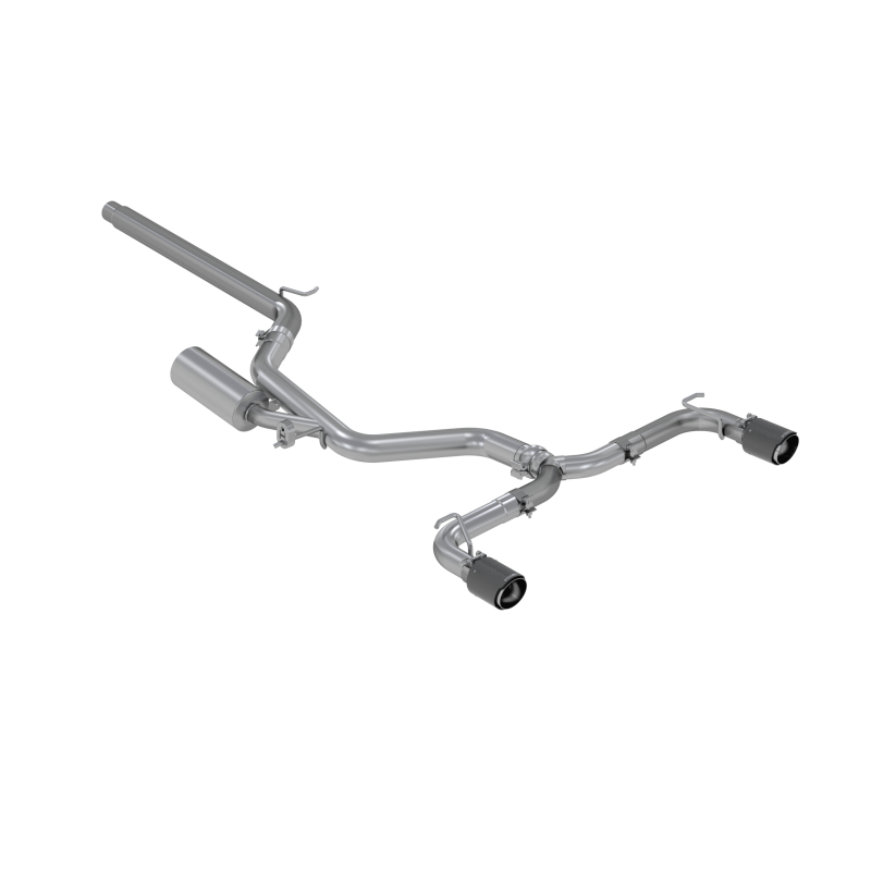 MBRP 2015-2021 Volkswagen Golf Armor Pro 3" Cat Back Dual Split Rear Exit T304 Stainless Steel with Carbon S46063CF
