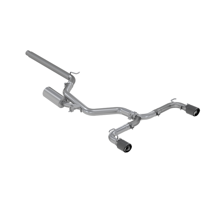 MBRP 2015-2021 Volkswagen Golf Armor Pro 3" Cat Back Dual Split Rear Exit T304 Stainless Steel with Carbon S46063CF