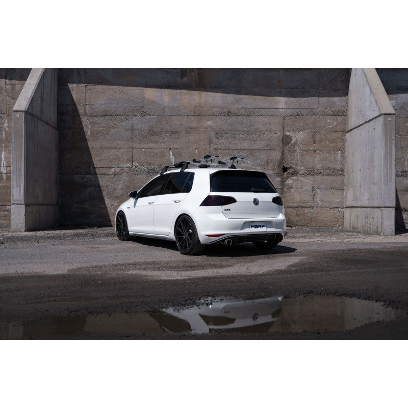 MBRP 2015-2021 Volkswagen Golf Armor Pro 3" Cat Back Dual Split Rear Exit T304 Stainless Steel with Carbon S46063CF