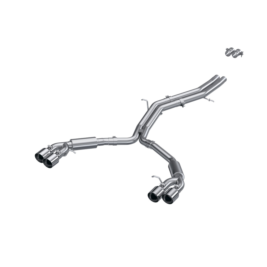 MBRP T304 Stainless Steel 2.5" Resonator Back Dual Rear Quad Tips 18-Up Audi S5 Coupe/S4 Sedan S4607304