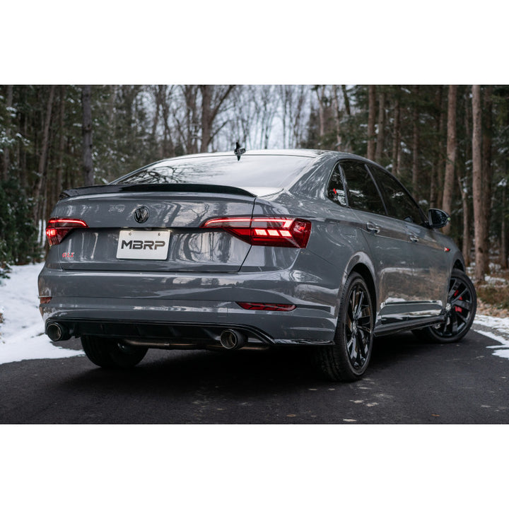 MBRP 2019-2021 VW Jetta GLI Armor Pro 3" Cat Back Dual Rear Exit T304 Stainless Steel with Carbon Fiber S46083CF