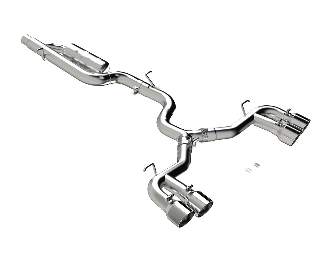 MBRP 2022-Up Volkswagen Golf R MK8 T304 Stainless Steel 3" Cat-Back Quad Split Rear Valve Delete S4612304