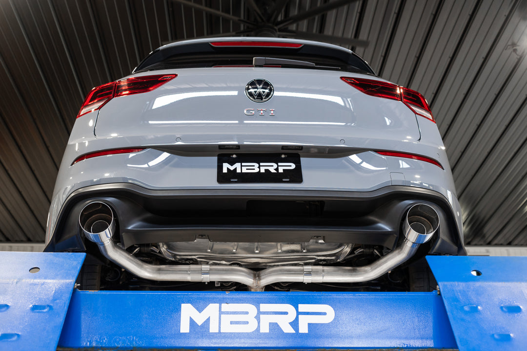 MBRP 2022-Up Volkswagen Golf GTI MK8 T304 Stainless Steel 3" Cat-Back 2.5" Dual Split Rear S4617304