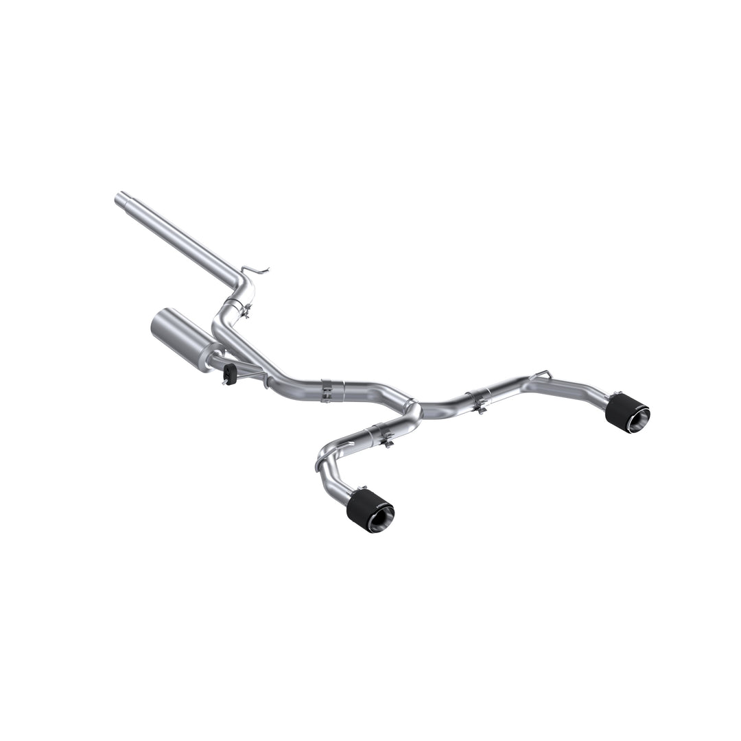 MBRP 2022-Up Volkswagen Golf GTI MK8 T304 Stainless Steel 3" Cat-Back 2.5" Dual Split Rear with Carbon S46173CF
