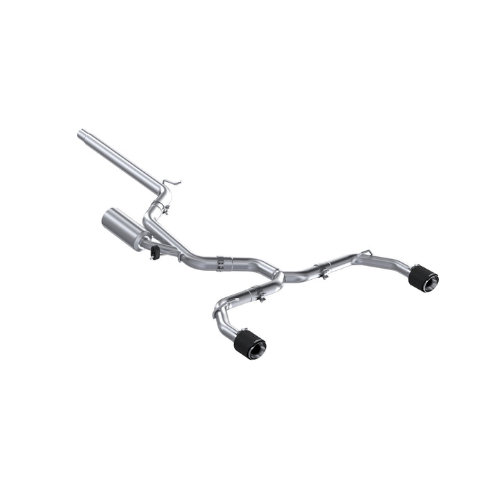 MBRP 2022-Up Volkswagen Golf GTI MK8 T304 Stainless Steel 3" Cat-Back 2.5" Dual Split Rear with Carbon S46173CF