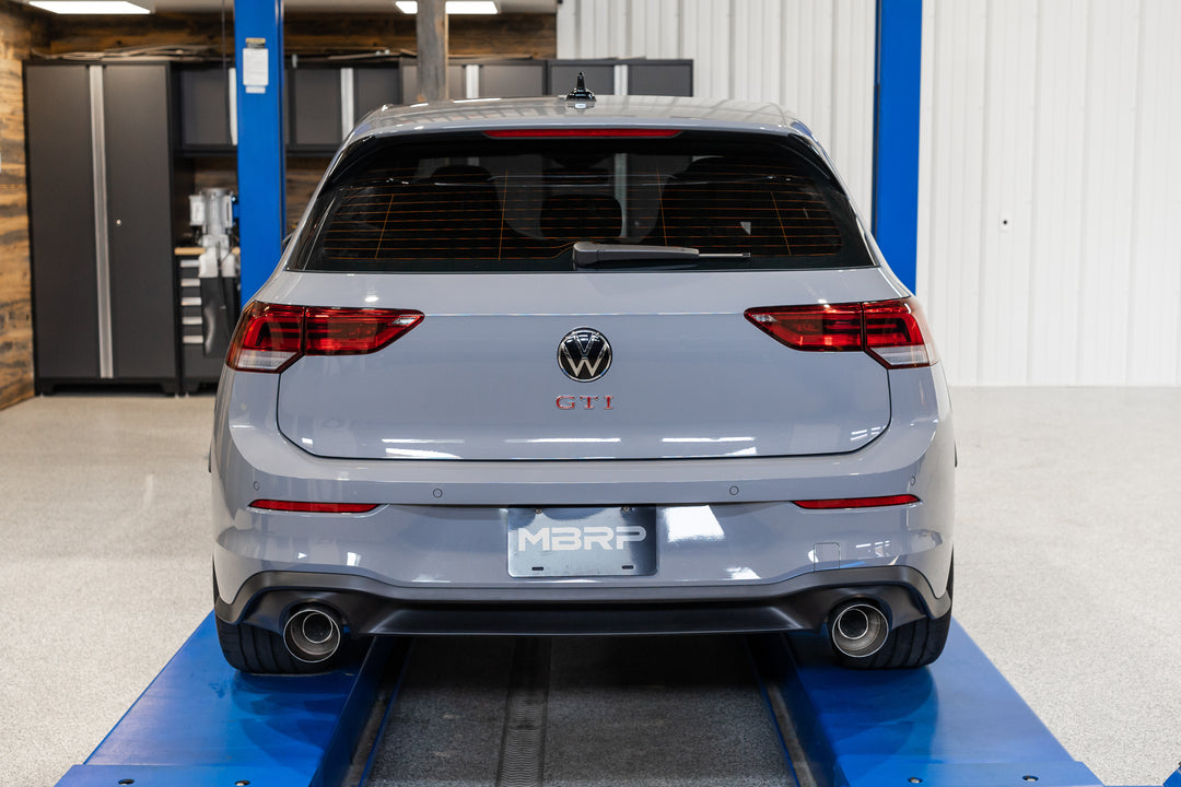 MBRP 2022-Up Volkswagen Golf GTI MK8 T304 Stainless Steel 3" Cat-Back 2.5" Dual Split Rear with Carbon S46173CF