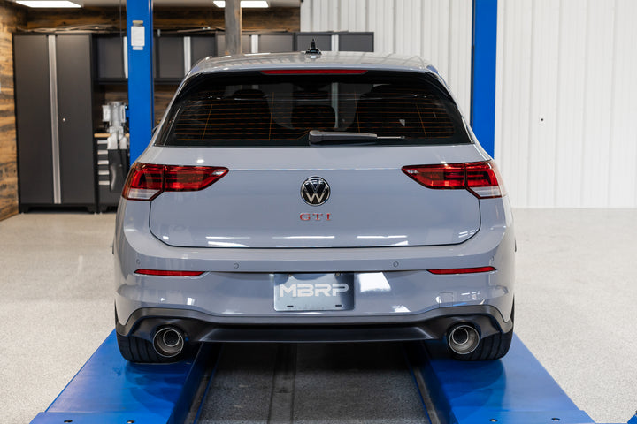 MBRP 2022-Up Volkswagen Golf GTI MK8 T304 Stainless Steel 3" Cat-Back 2.5" Dual Split Rear with Carbon S46173CF