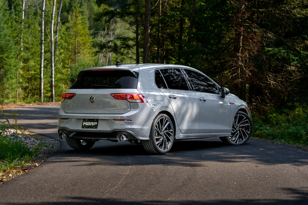MBRP 2022-Up Volkswagen Golf GTI MK8 T304 Stainless Steel 3" Cat-Back 2.5" Dual Split Rear with Carbon S46173CF