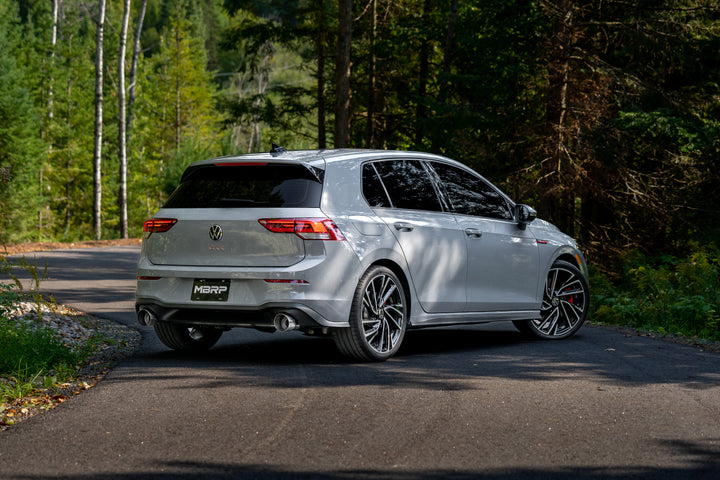 MBRP 2022-Up Volkswagen Golf GTI MK8 T304 Stainless Steel 3" Cat-Back 2.5" Dual Split Rear with Carbon S46173CF