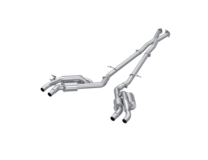 MBRP 2022-2024 Kia Stinger 3.3L AWD/RWD 2.5" Cat-Back Dual Split Rear Quad Outlet T304 Stainless Steel S4708304