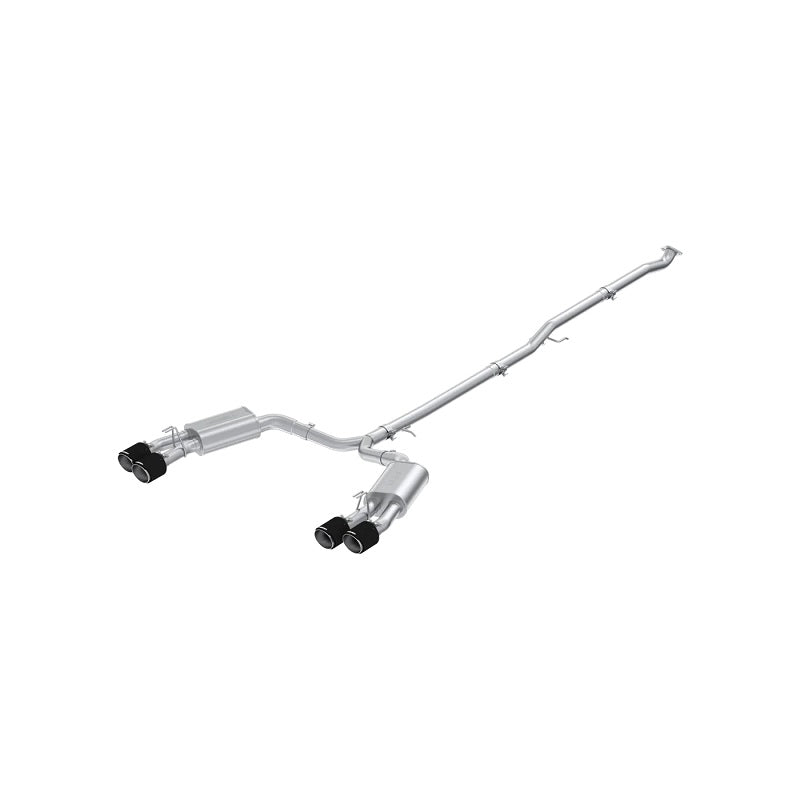 MBRP 21-23 Hyundai Sonata N Line 2.5L Turbo, Armor Pro 2.5" Cat-Back Dual Split Rear Quad Outlet, Carbon S47153CF