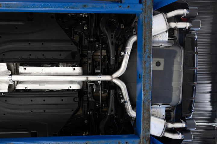 MBRP 21-23 Hyundai Sonata N Line 2.5L Turbo, Armor Pro 2.5" Cat-Back Dual Split Rear Quad Outlet, Carbon S47153CF