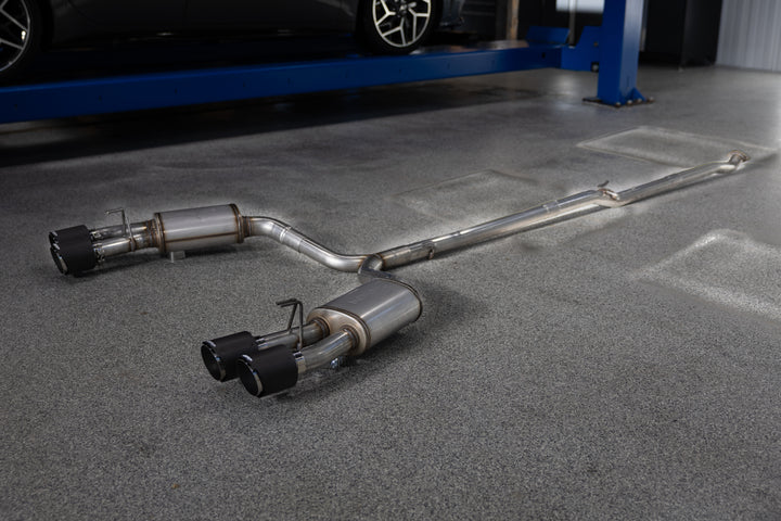 MBRP 21-23 Hyundai Sonata N Line 2.5L Turbo, Armor Pro 2.5" Cat-Back Dual Split Rear Quad Outlet, Carbon S47153CF