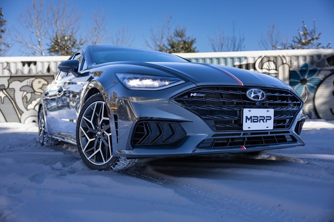 MBRP 21-23 Hyundai Sonata N Line 2.5L Turbo, Armor Pro 2.5" Cat-Back Dual Split Rear Quad Outlet, Carbon S47153CF