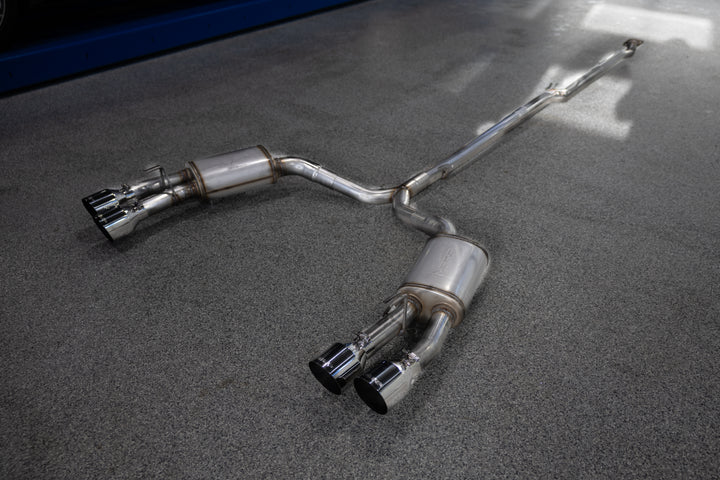 MBRP 21-23 Hyundai Sonata N Line 2.5L Turbo, Armor Lite 2.5" Cat-Back Dual Split Rear Quad Outlet, Tips S4715AL