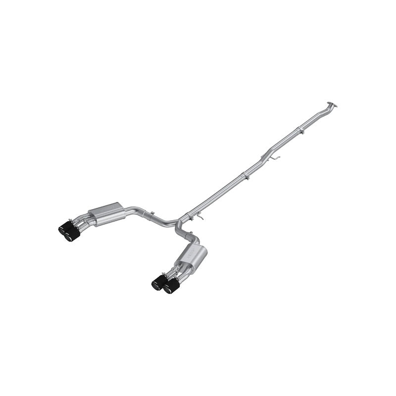 MBRP 21-24 Kia K5 GT 2.5L Turbo, Armor Pro 2.5" Cat-Back Dual Split Rear Quad Outlet, Carbon Fiber Tips S47163CF