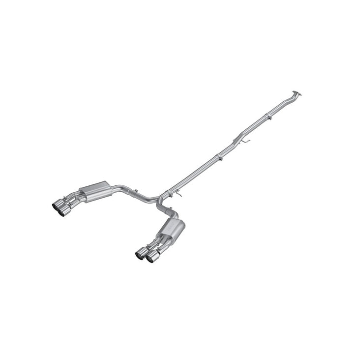 MBRP 21-24 Kia K5 GT 2.5L Turbo, Armor Lite 2.5" Cat-Back Dual Split Rear Quad Outlet, Tips, Street Profile S4716AL