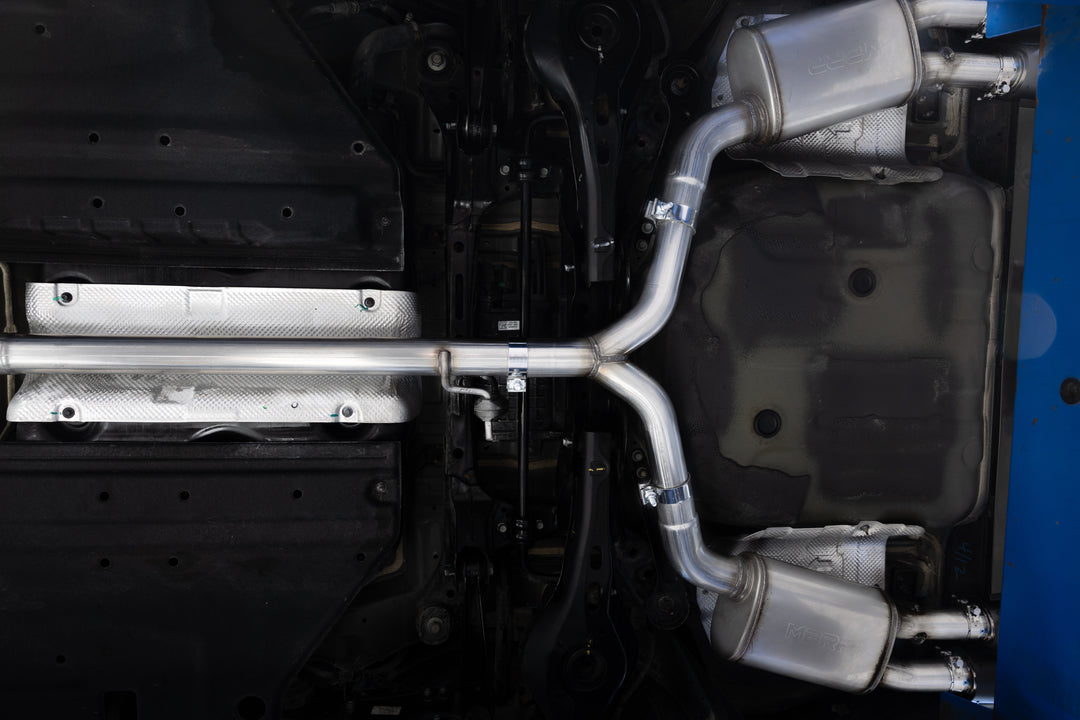 MBRP 21-24 Kia K5 GT 2.5L Turbo, Armor Lite 2.5" Cat-Back Dual Split Rear Quad Outlet, Tips, Street Profile S4716AL