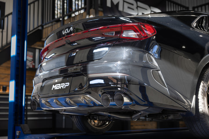 MBRP 21-24 Kia K5 GT 2.5L Turbo, Armor Lite 2.5" Cat-Back Dual Split Rear Quad Outlet, Tips, Street Profile S4716AL